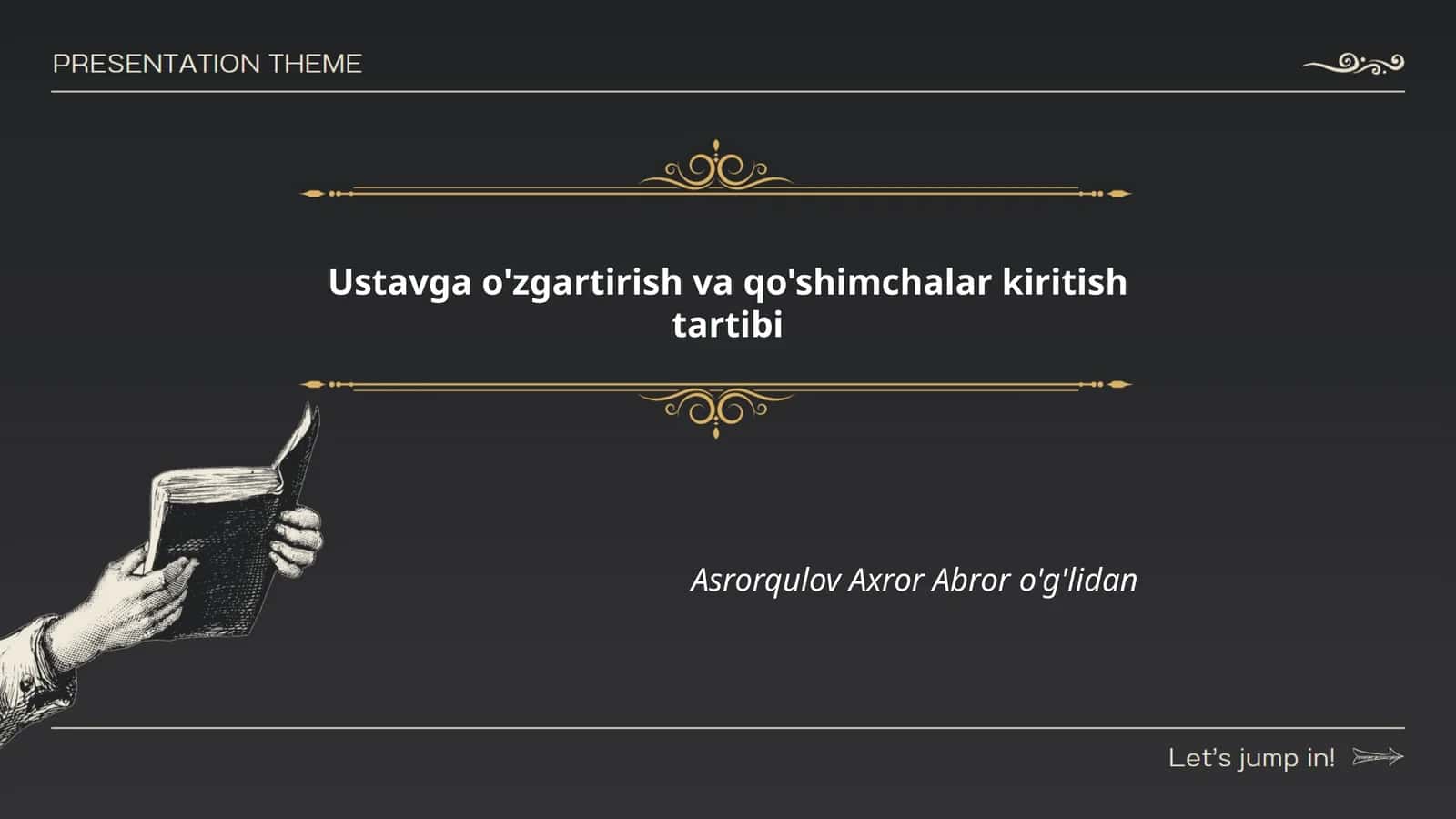 Ustavga o'zgartirish va qo'shimchalar kiritish tartibi