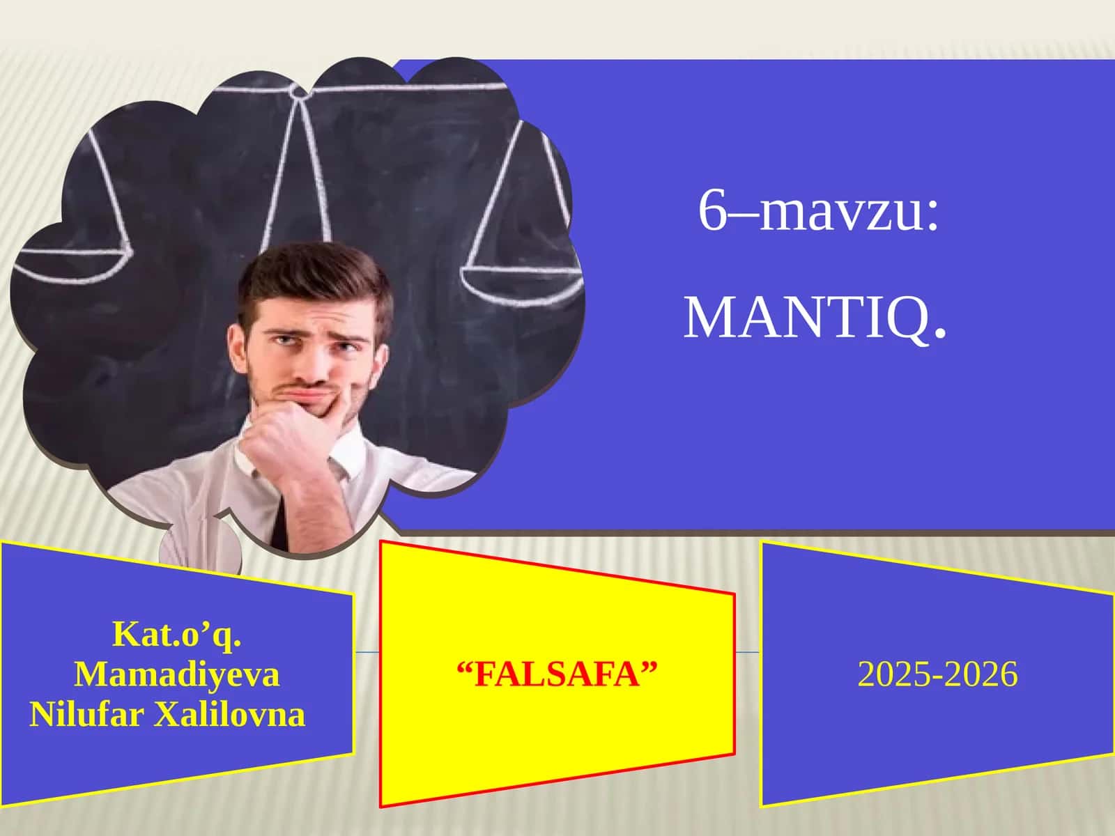 Mantiq ilmining predmeti