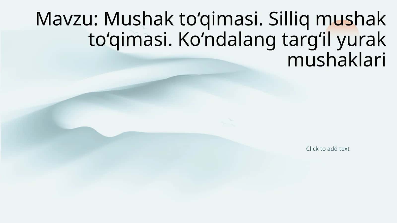 mushak va silli mushak tuqimasi. Koʻndalang targʻil yurak mishaklari
