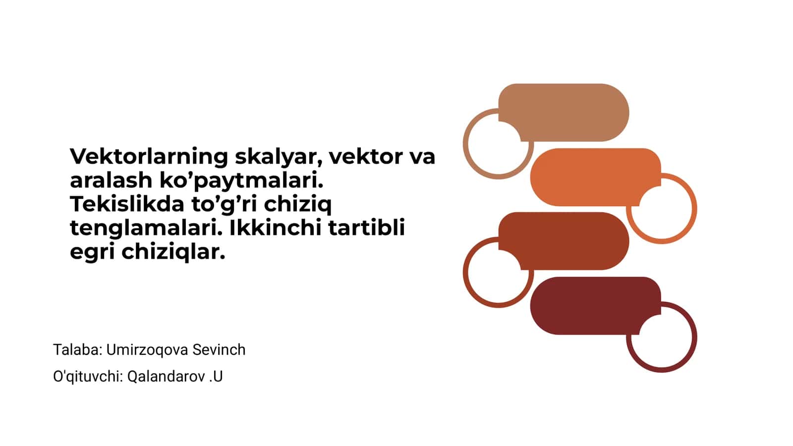 Vektorlarni ko’paytirish turlari
