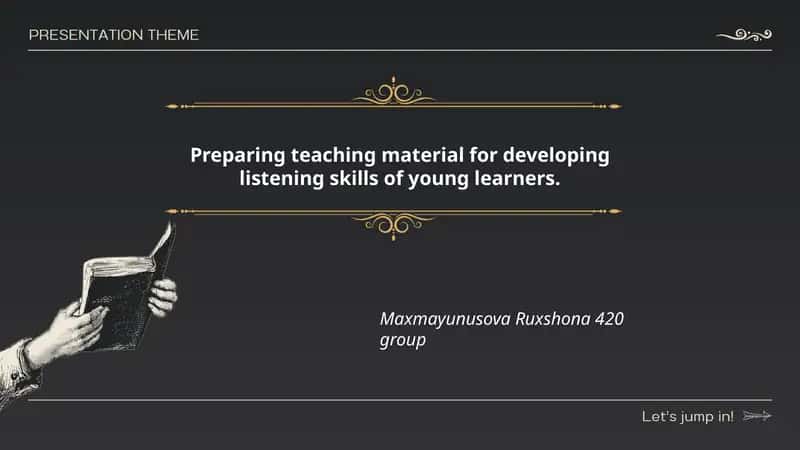 Developing Listening Skills of Young Learners