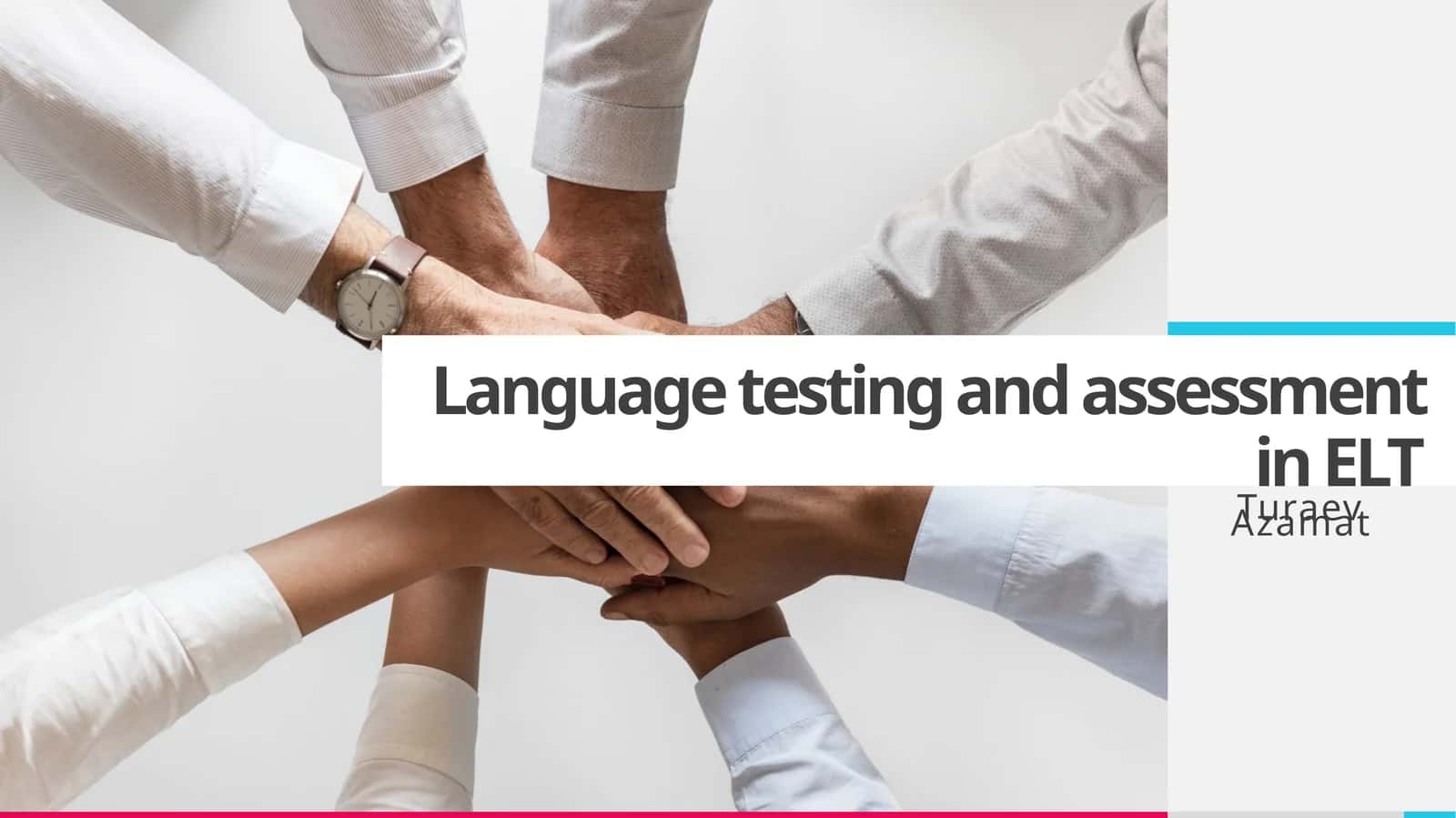 Language testing and assessment in ELT