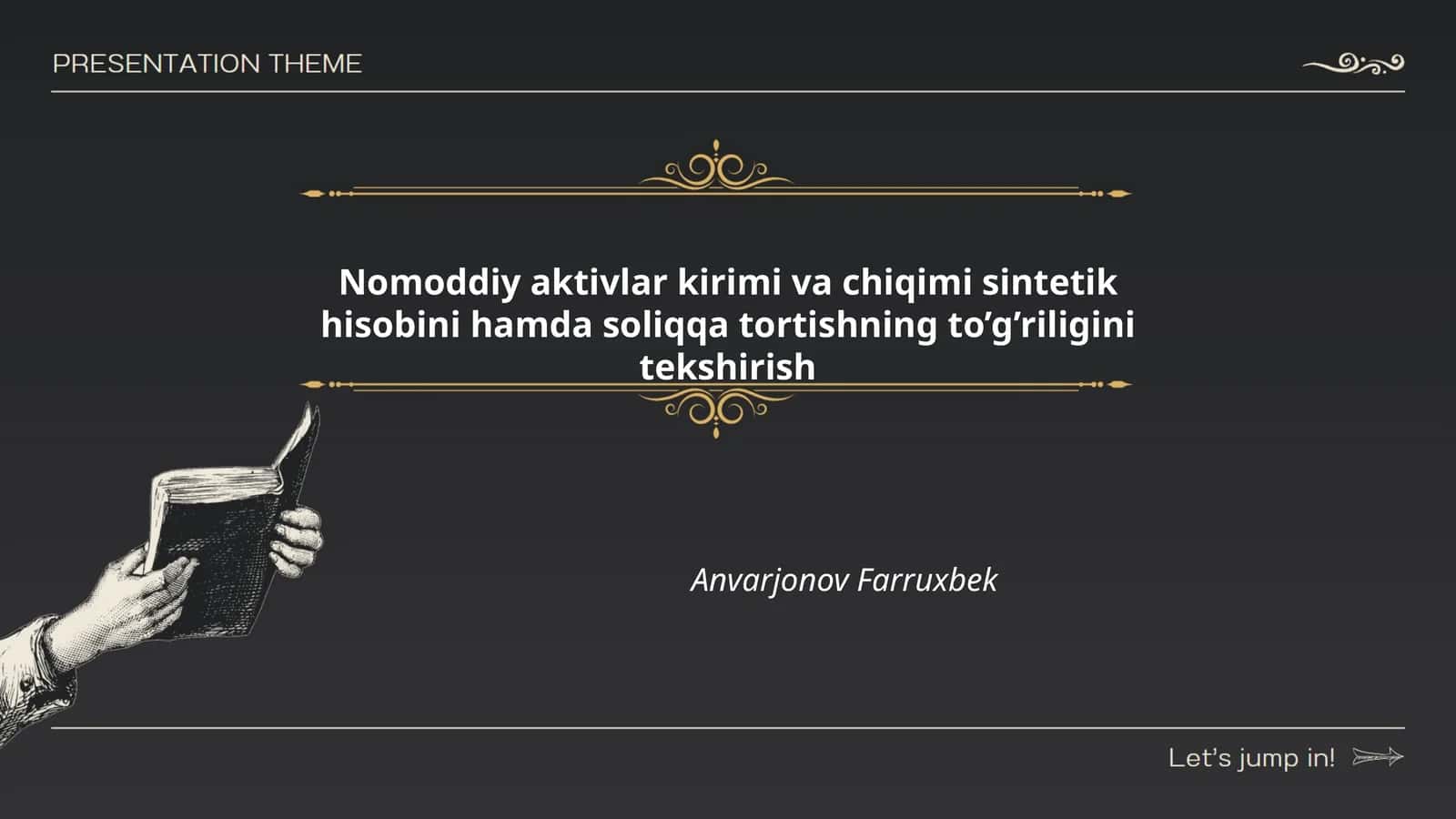 Nomoddiy aktivlar kirimi