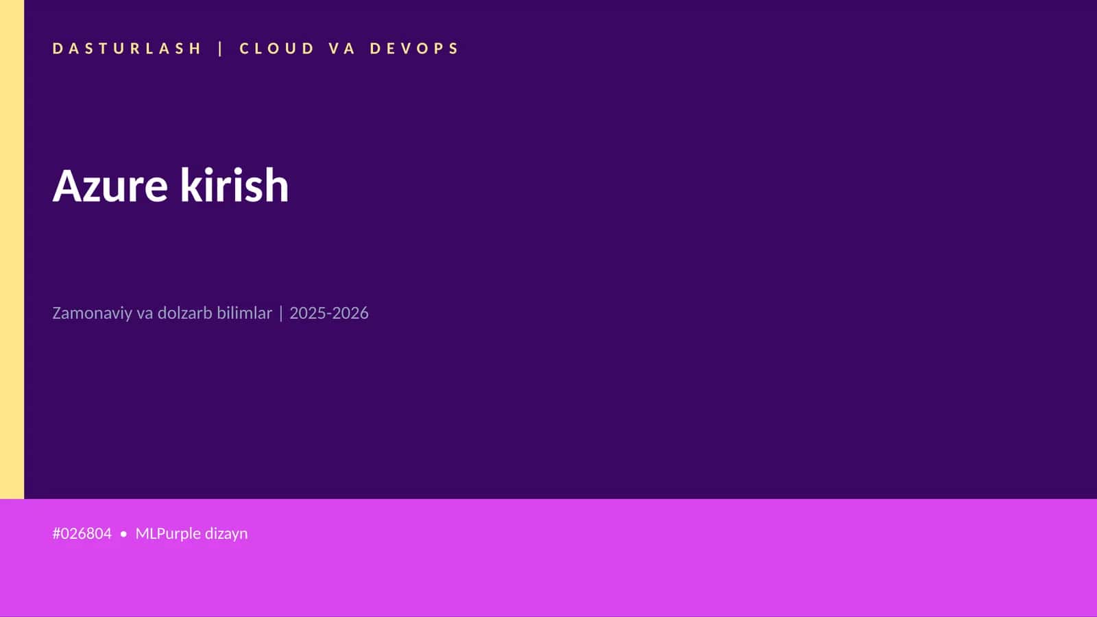 Azure kirish