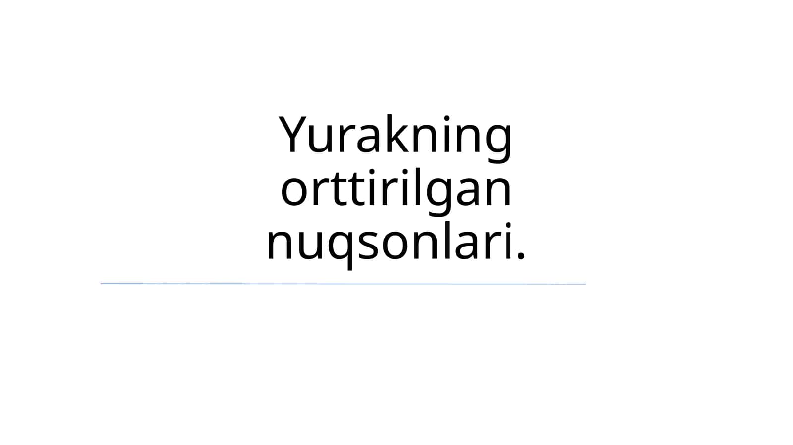 Yurakning orttirilgan nuqsonlari