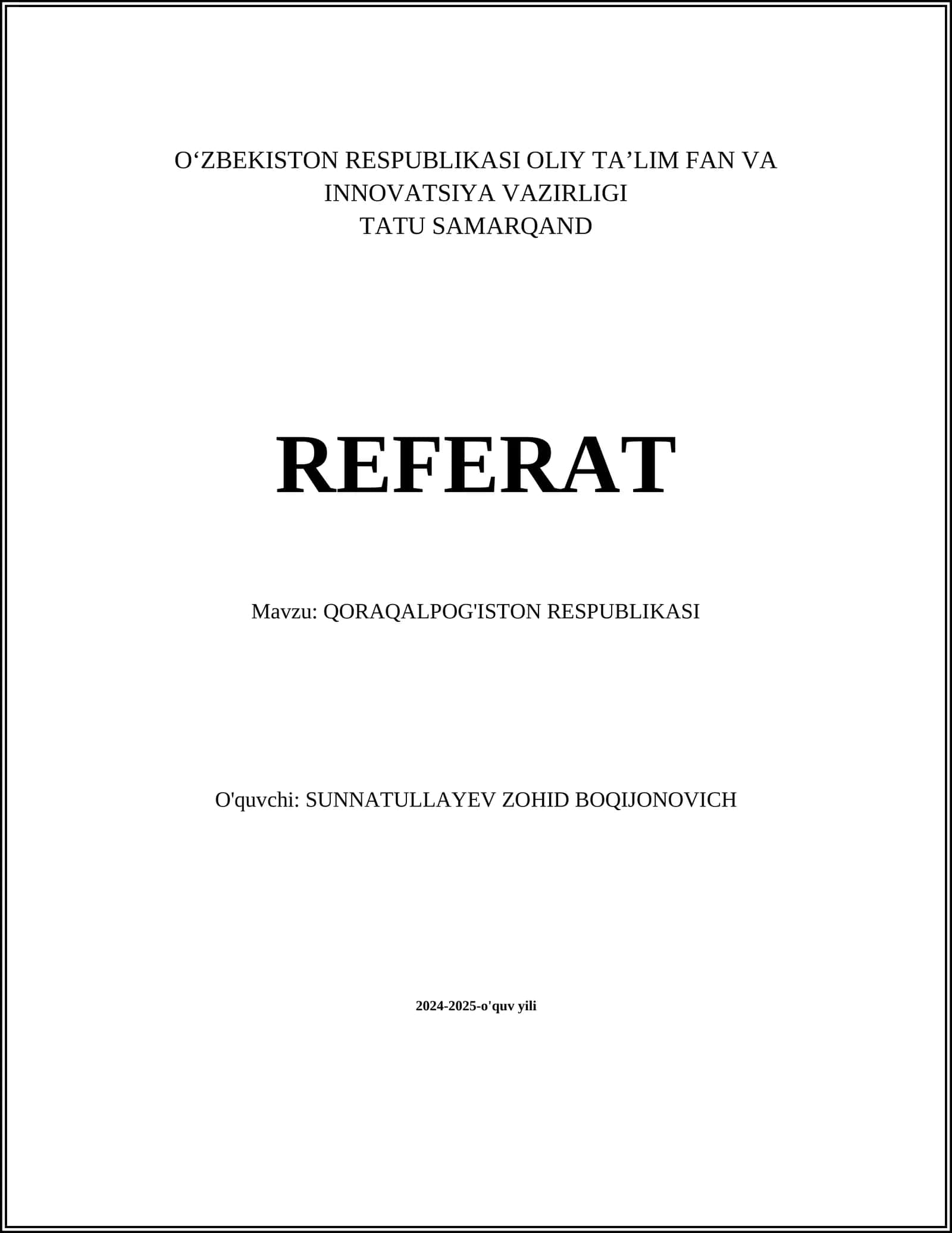 QORAQALPOG'ISTON RESPUBLIKASI