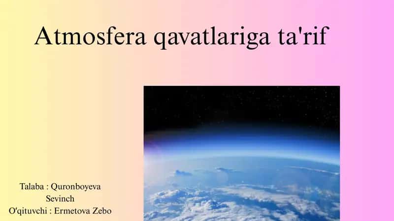 Atmosfera qavatlarining gigienasi