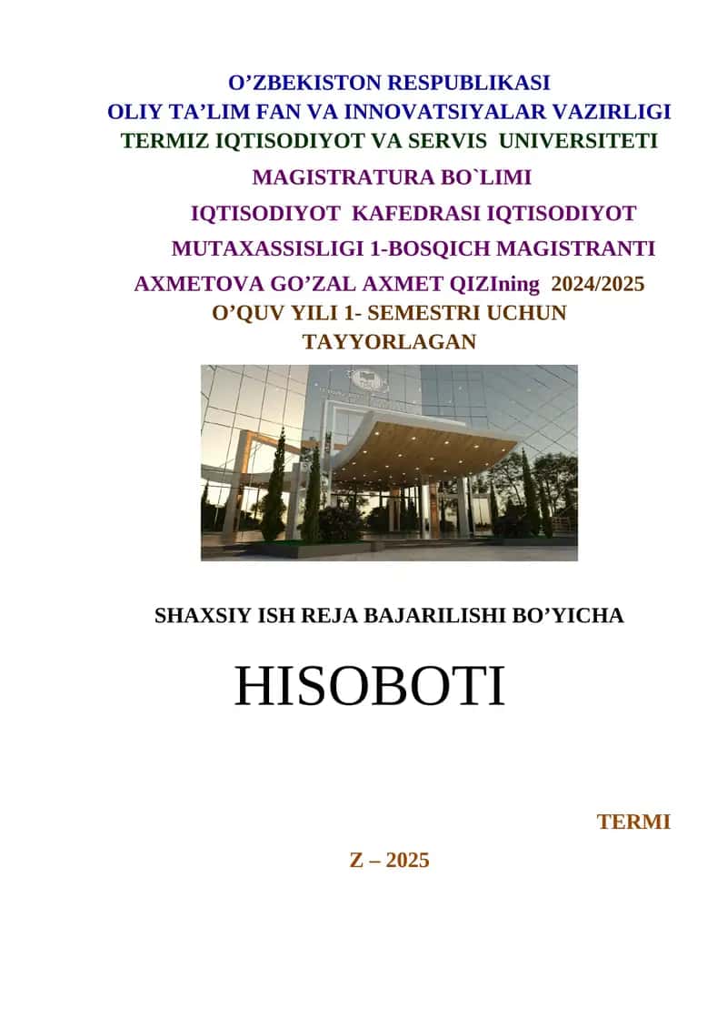 Magistratura bo'limi