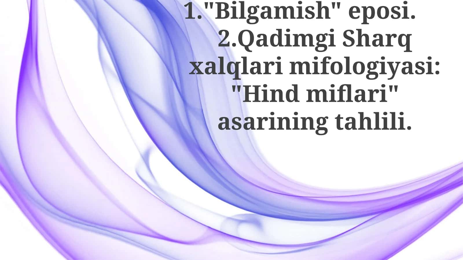 Qadimgi Sharq mifologiyasi: "Hind miflari" asarining tahlili