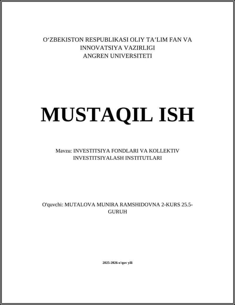 Aksiya investitsiya fondlari