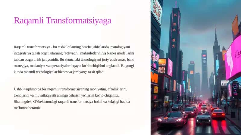 Raqamli Transformatsiyaga