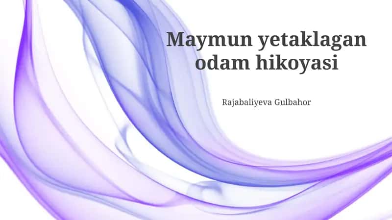 Maymun yetaklagan odam hikoyasi