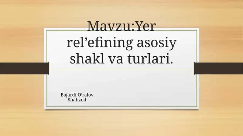 Yerrel’efiningasosiyshaklvaturlari