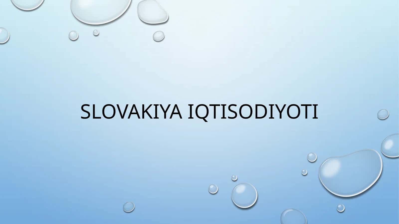 Slovakiya iqtisodiyoti