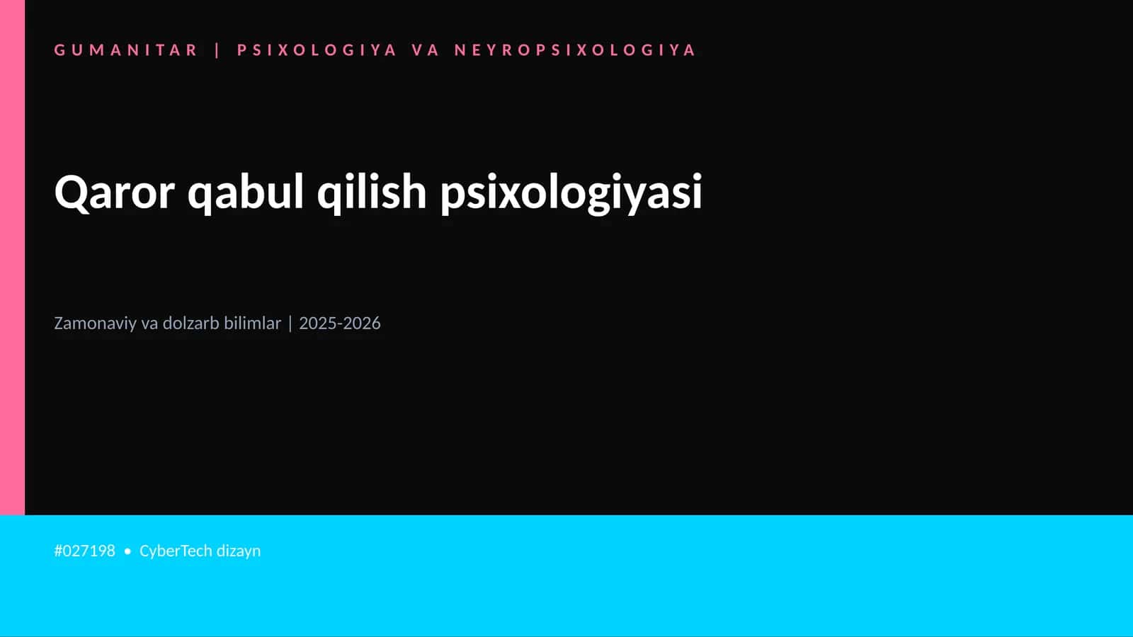 Qaror qabul qilish psixologiyasi