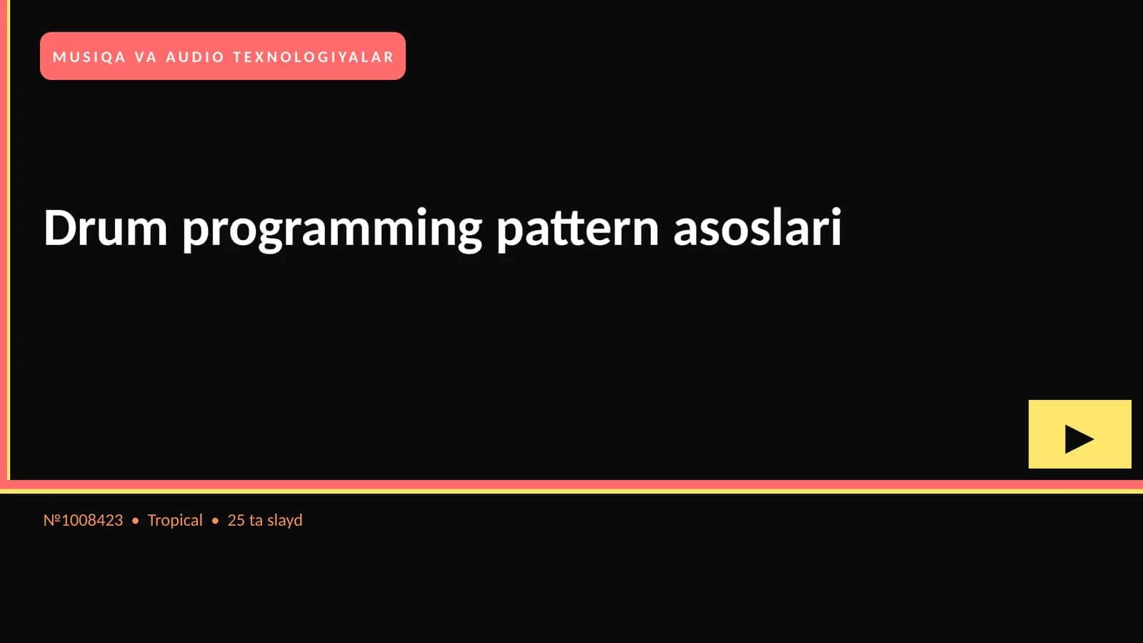Drum programming pattern asoslari