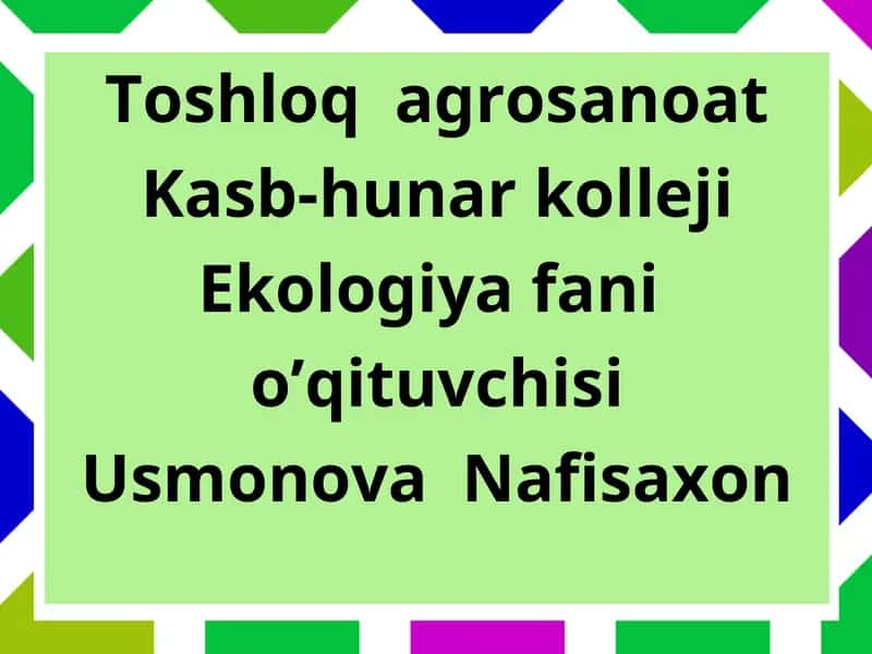Ekologiya fani