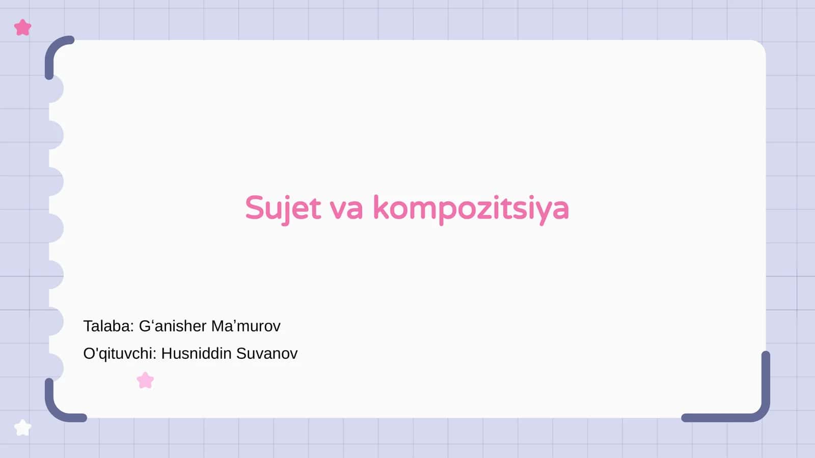 Sujet va kompozitsiya