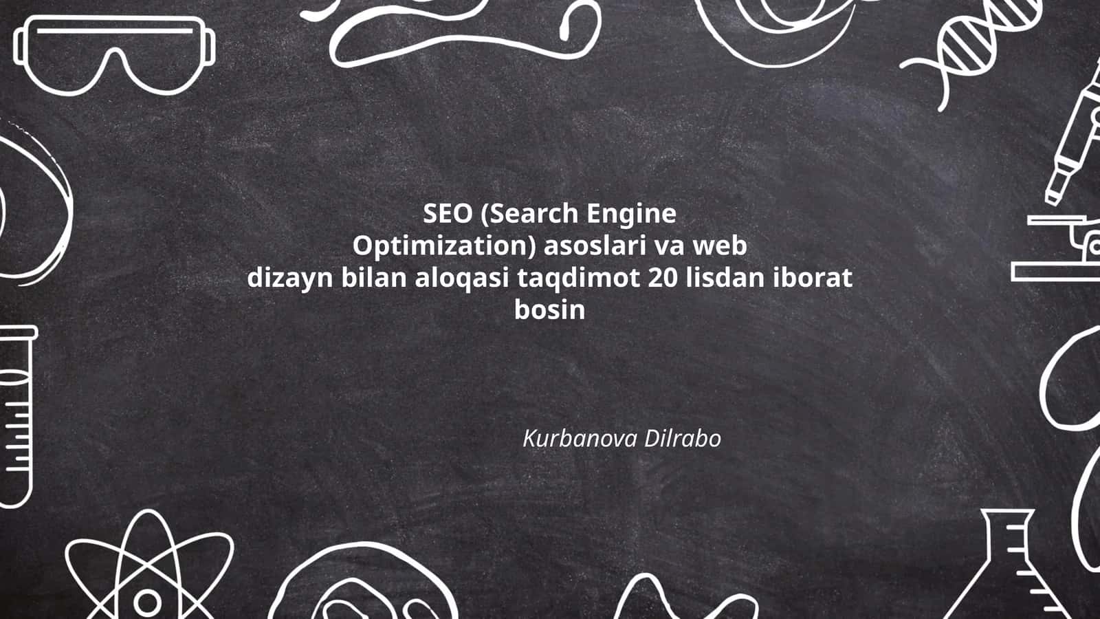 SEO asoslari va web dizayn