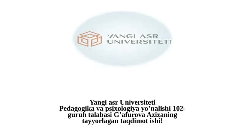 Olomon psixologiyasi. Guruh sharoitida zamonaviy o'qitishning pedagogik va psixologik texnologiyalari...!!!.