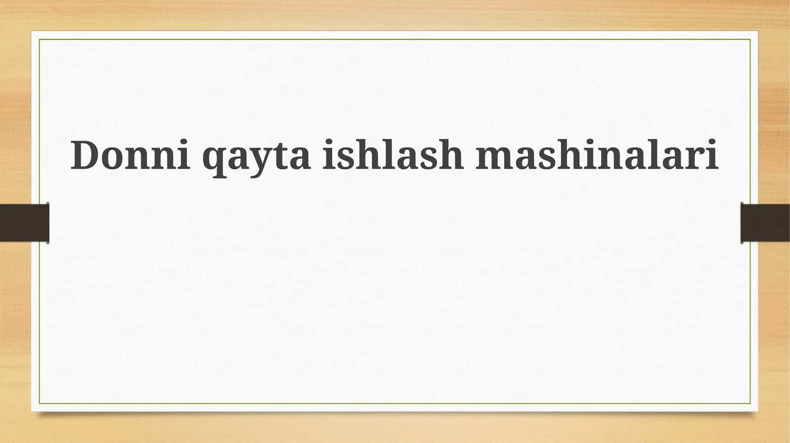 Donniqaytaishlashmashinalari