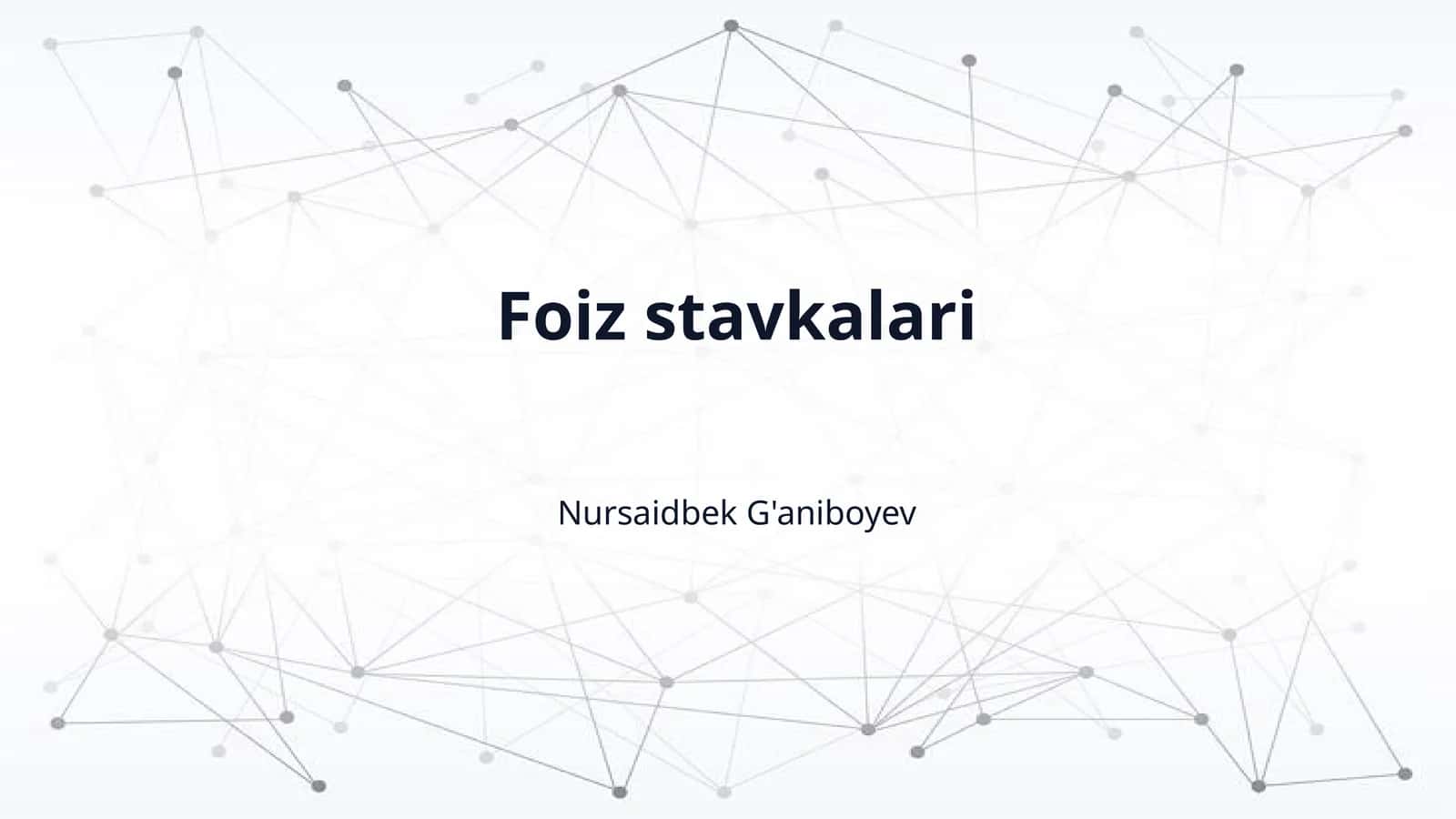 Foiz stavkalari