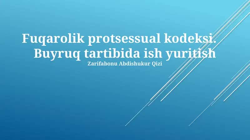 Fuqarolik protsessual kodeksi