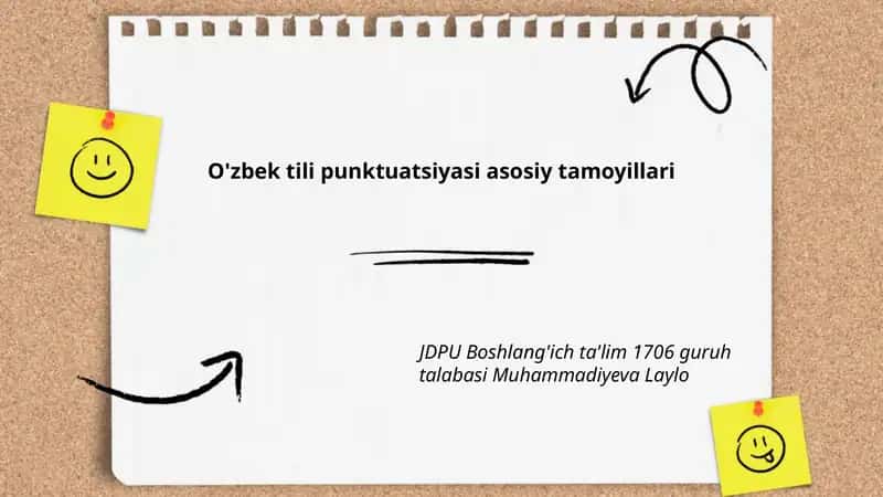 O'zbek tili punktuatsiyasi asosiy tamoyillari