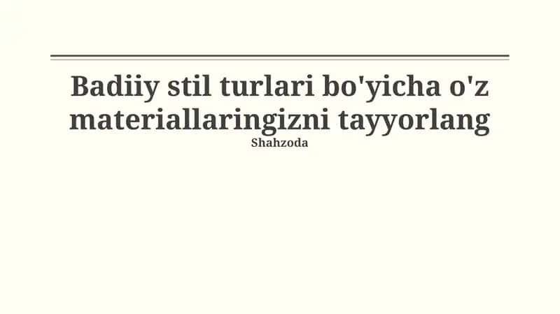 Adabiy uslublar: Ta'rif va tarix
