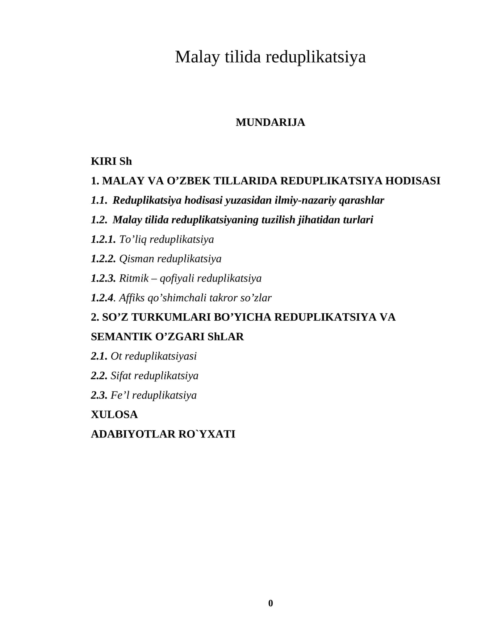 Malay tilida reduplikatsiya