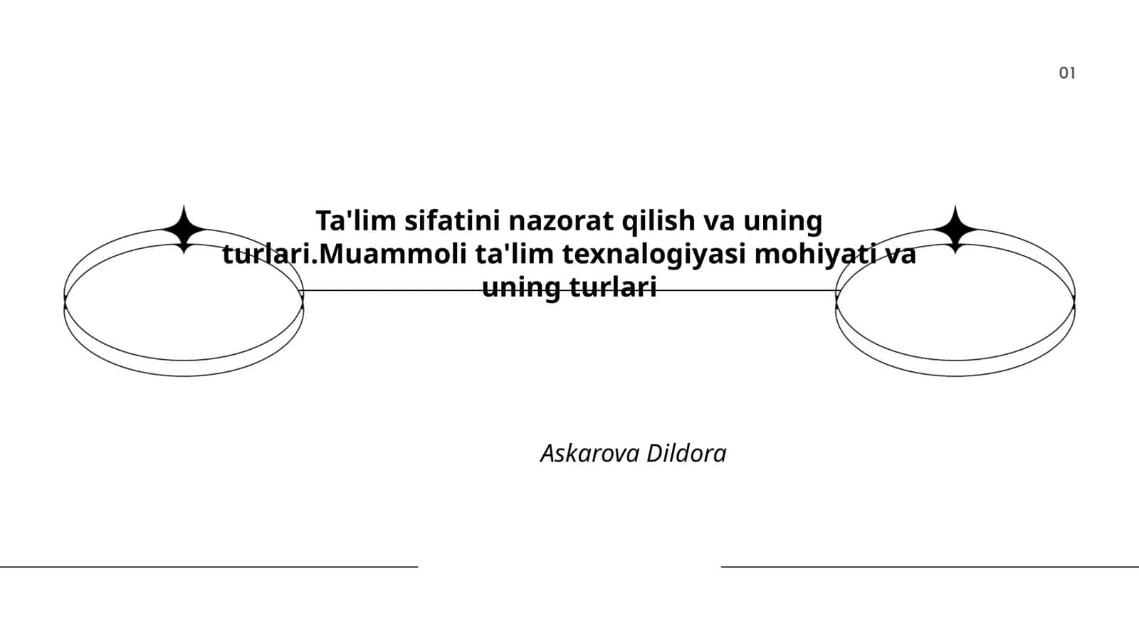 Ta'lim sifatini nazorat qilish va uning turlari