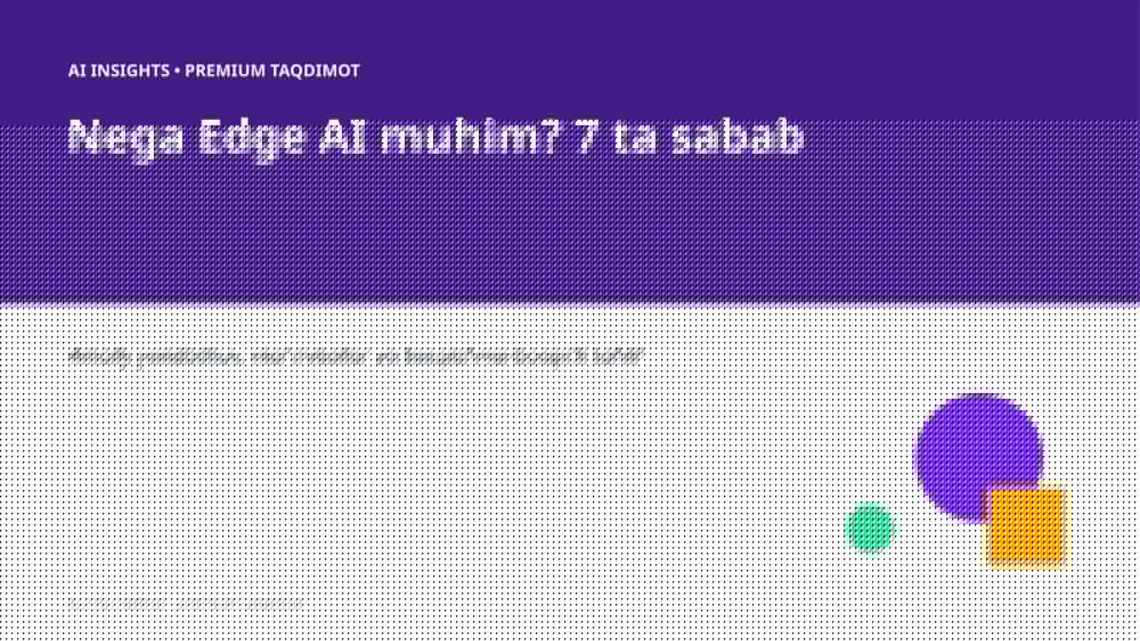 Sun'iy intellekt • premium taqdimot