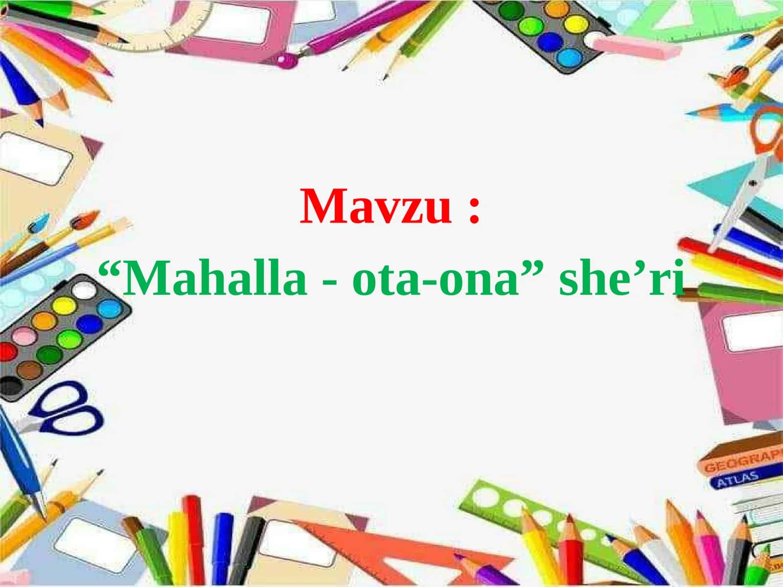 Mahalla -ota-ona