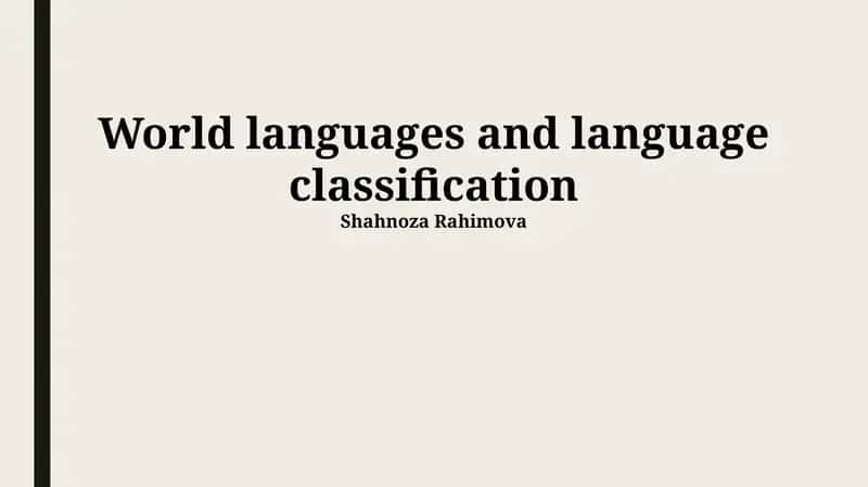 Uralic Languages