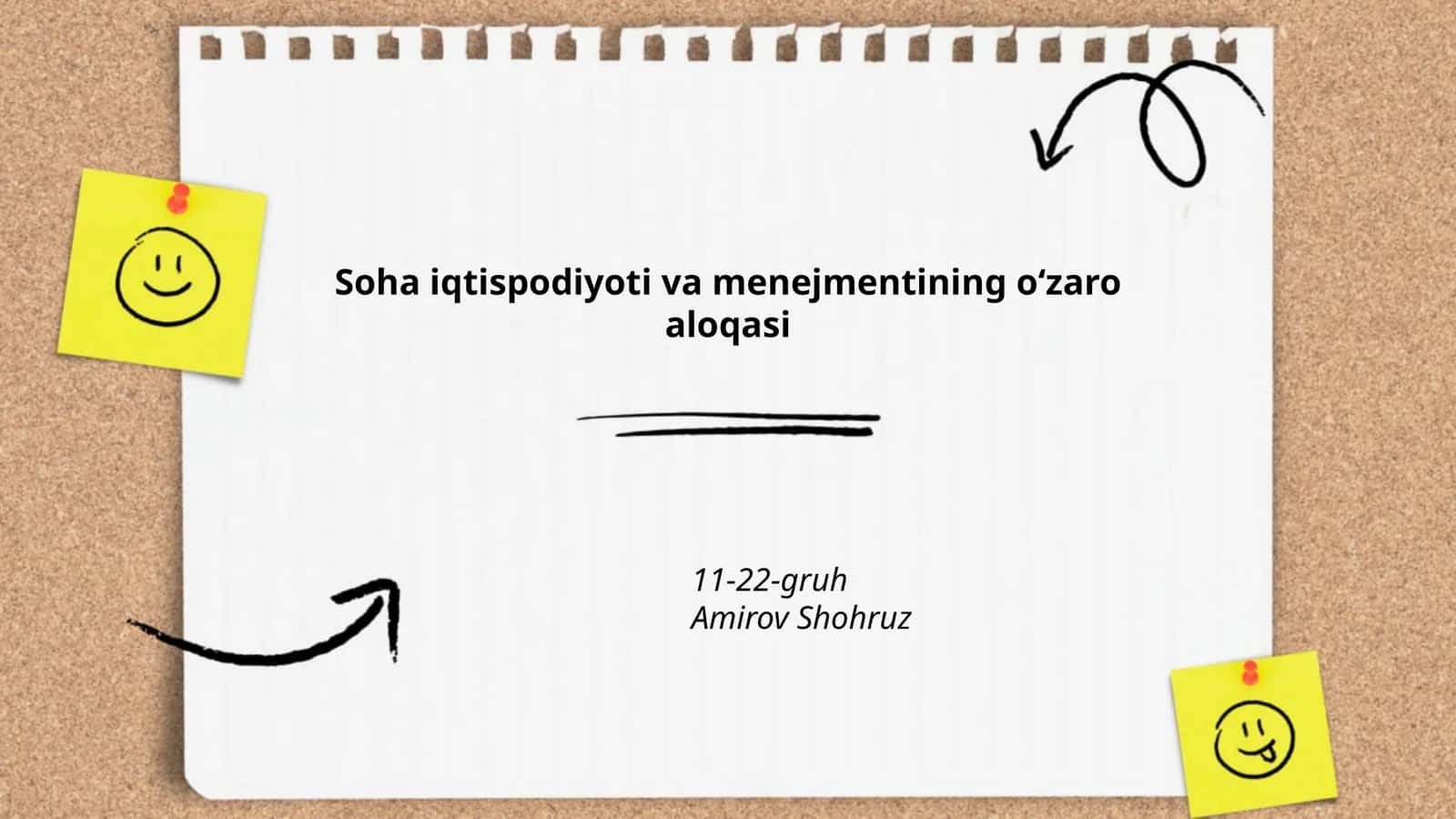 Iqtisodiyotning menejment bilan o‘zaro ta'siri