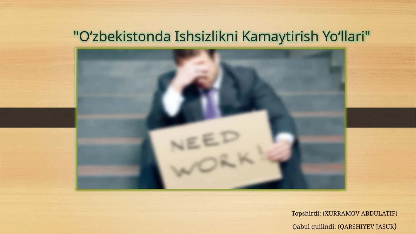 Oʻzbekistonda Ishsizlikni Kamaytirish Yoʻllari