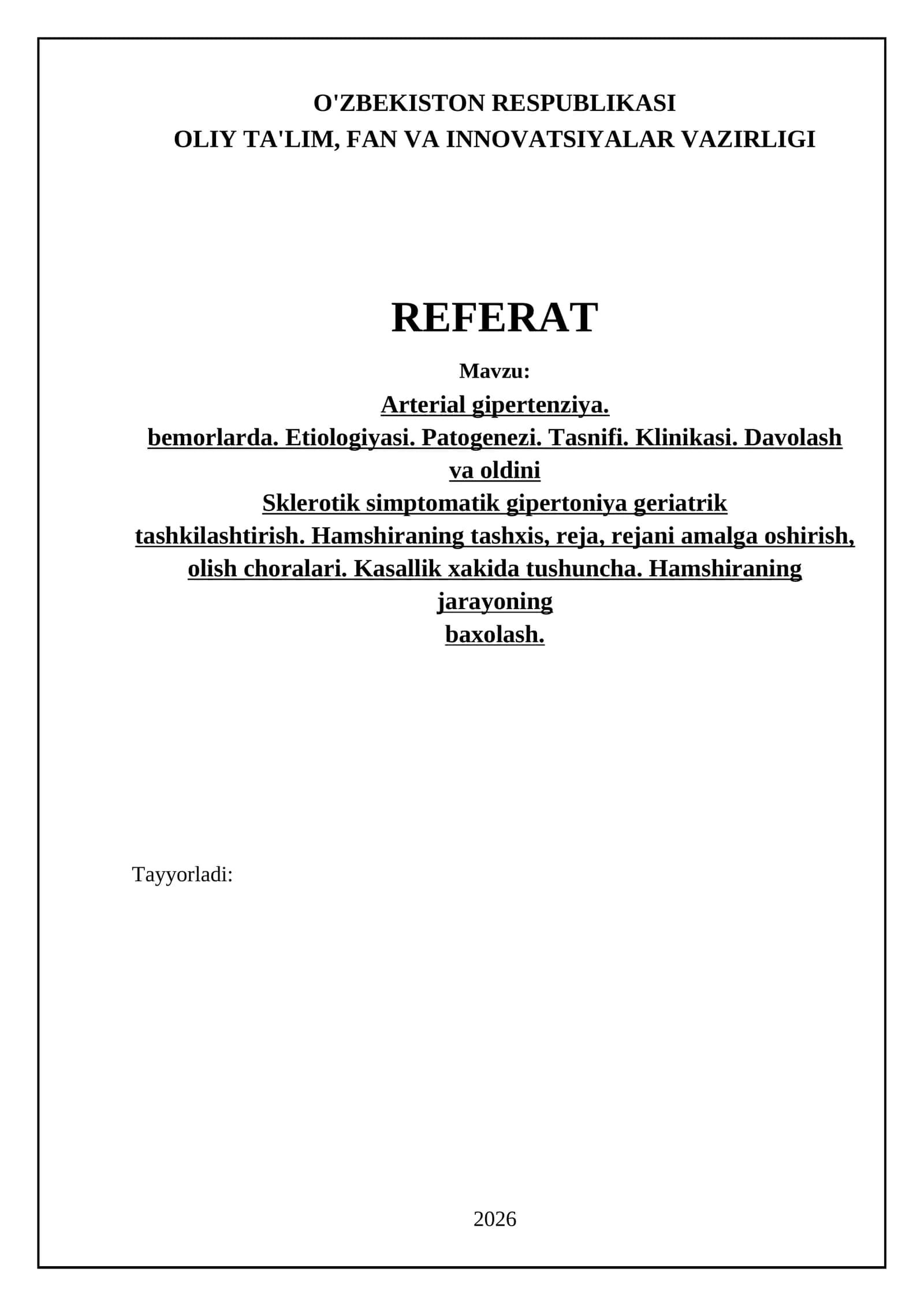 Arterial gipertenziya