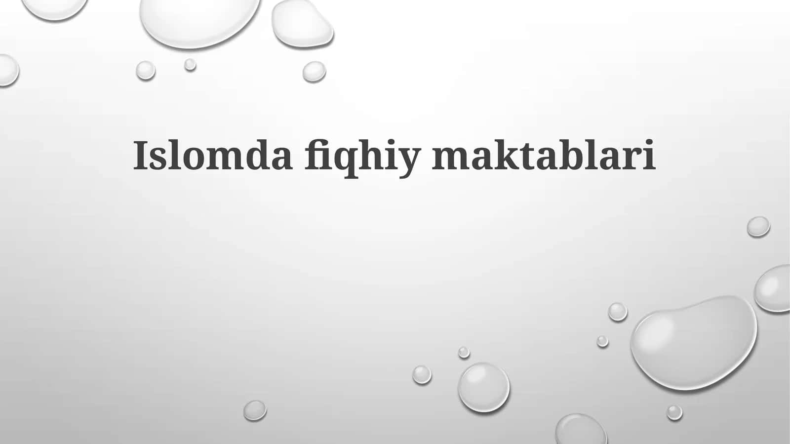 Islomdagi fiqhiy maktablari