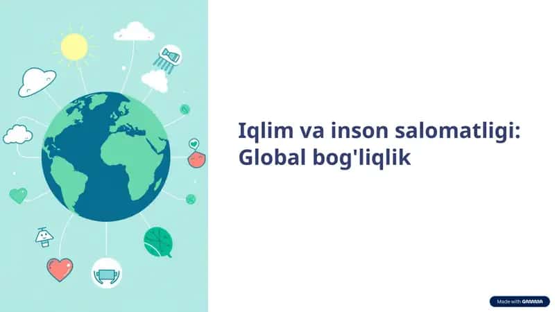 Iqlim va inson salomatligi: Global bog'liqlik