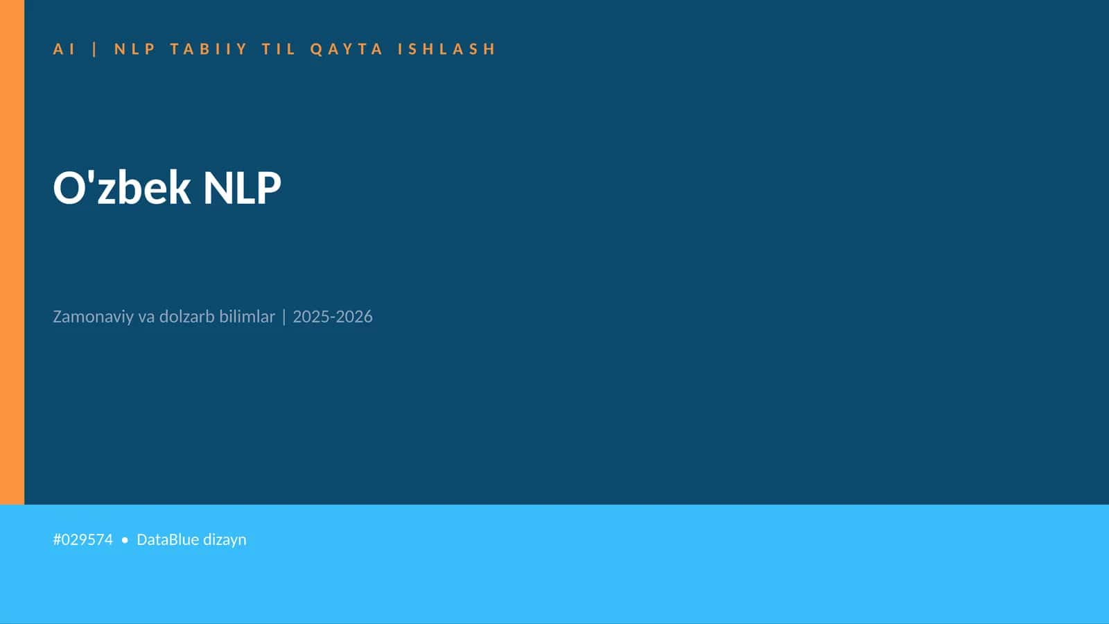 AI | NLP TABIIY TIL QAYTA ISHLASH