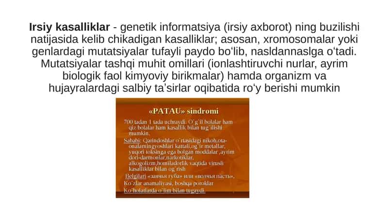 Irsiy kasalliklar