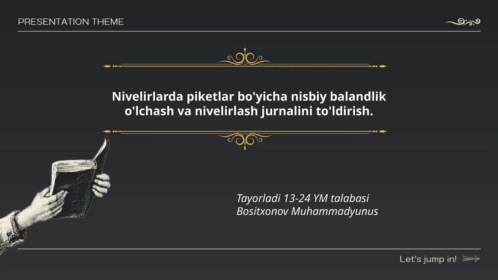 Nivelirlash va nisbiy balandlik