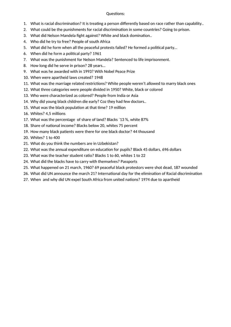 Nelson Mandela and Apartheid Laws