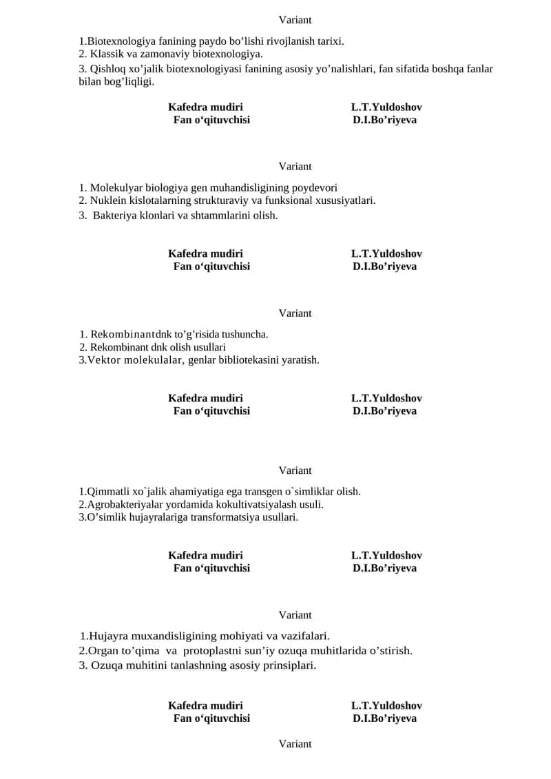 Biotexnologiya fanining paydo bo’lishi rivojlanish tarixi