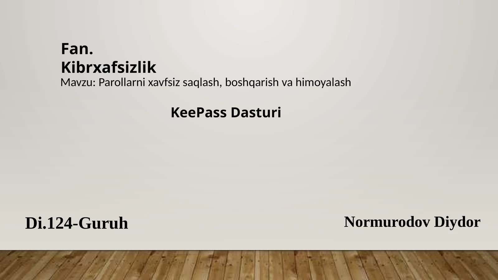 KeePass Dasturi