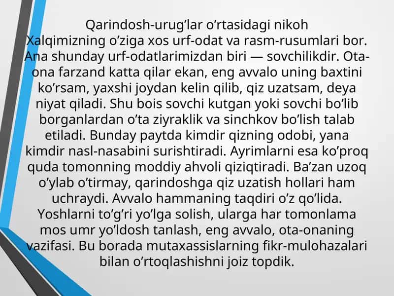 Sovchilik urf-odatlari