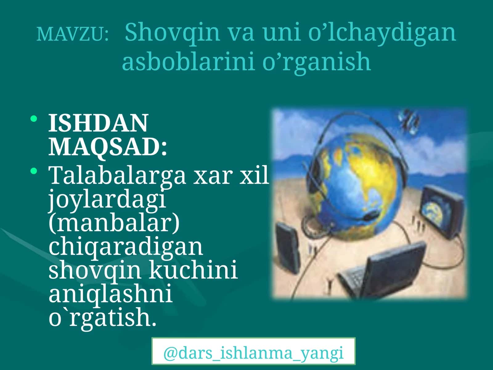 Shovqin kuchini aniqlash