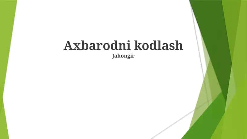 Axbarodni kodlash