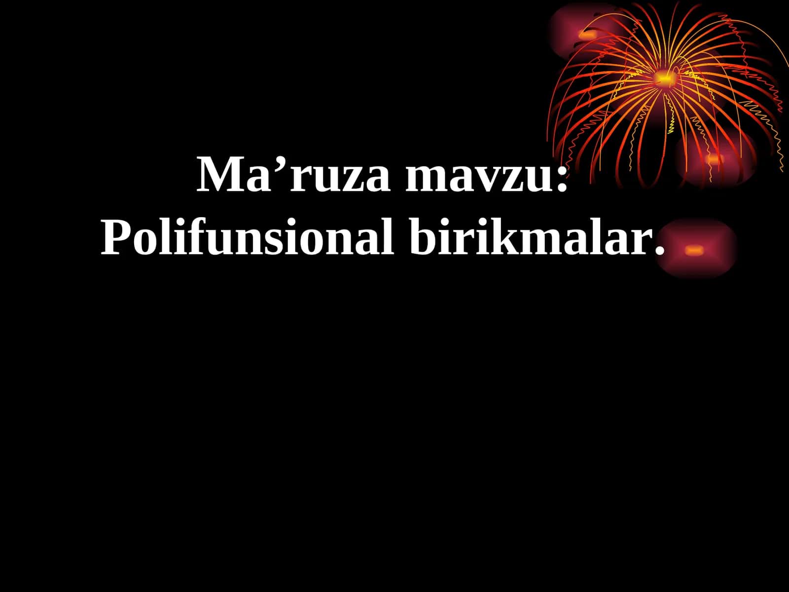 Polifunksional birikmalar