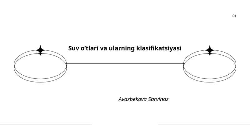 Suv oʻtlari va ularning klasifikatsiyasi
